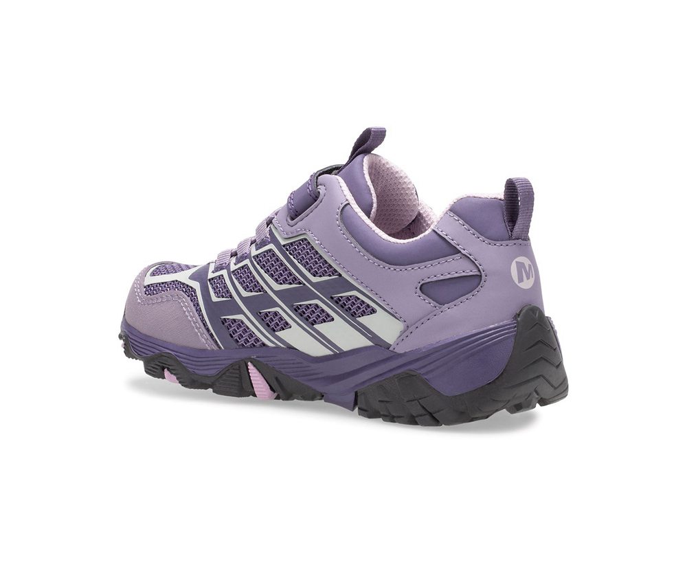 Buty Sportowe Merrell Dziecięce Fioletowe - Moab Fst Niskie A/C Waterproof - 285319-OIT